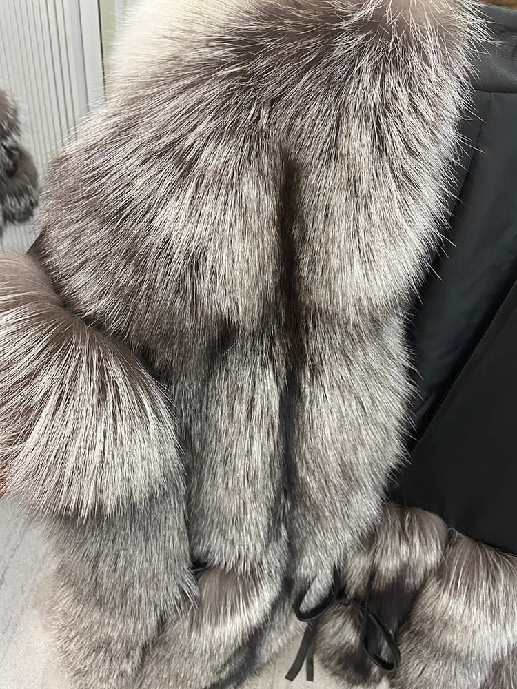 Luxury  Leather Loose Coat