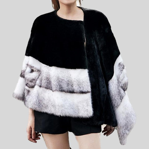 Genuine Knitted Mink Fur Cardigan Coat