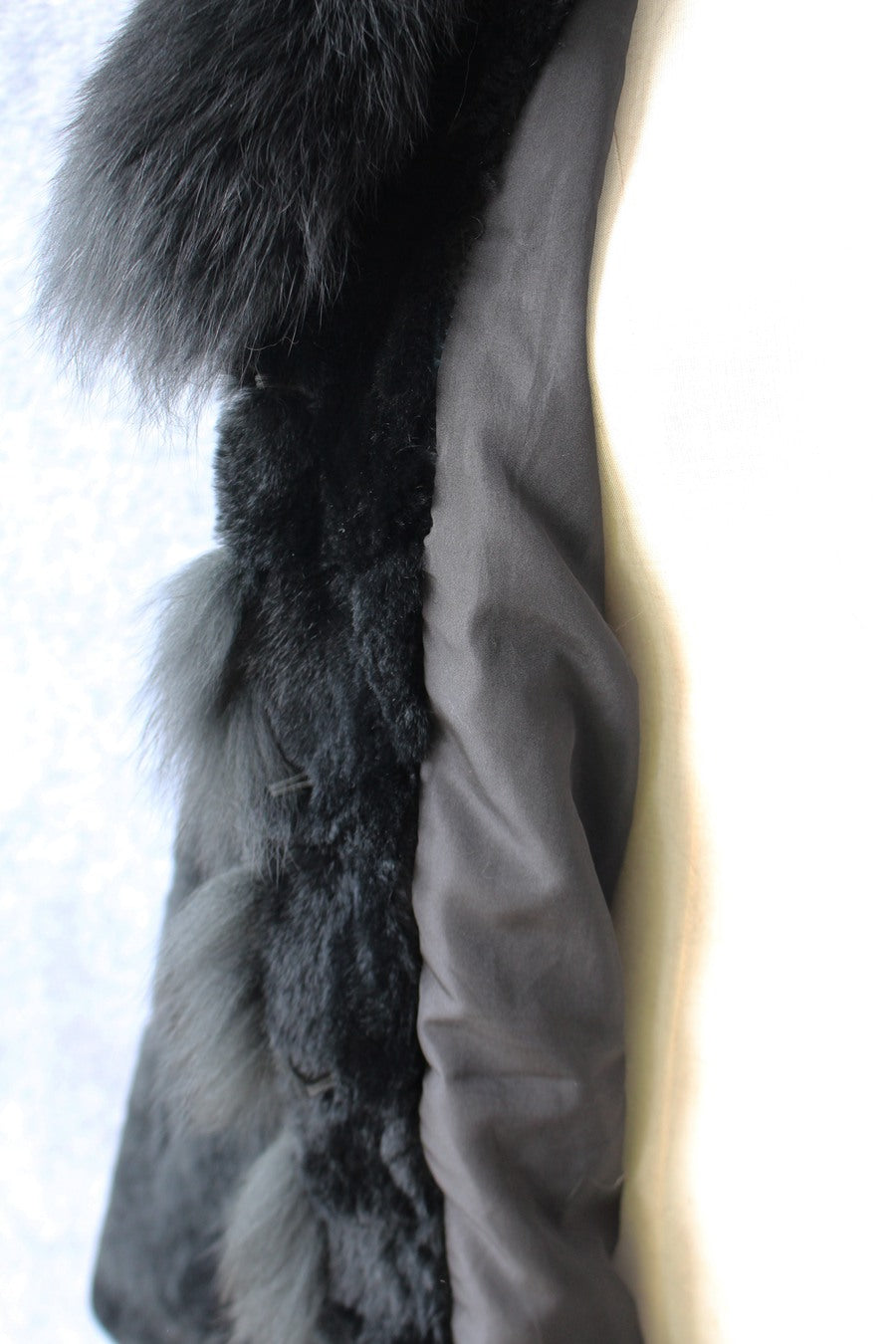Rabbit  Fur Long Sleeve Jacket