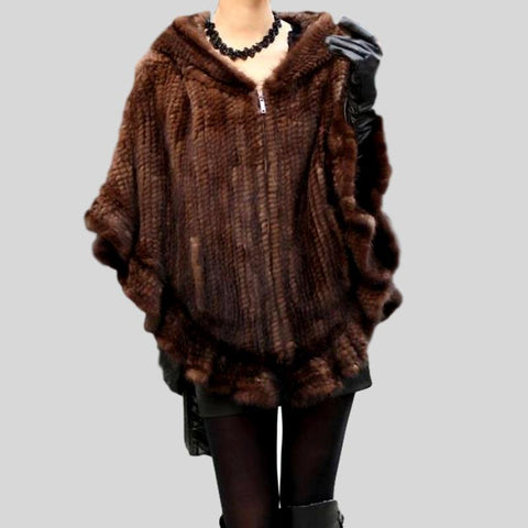 Genuine Mink with Fire Fox fur sleeve Jacket