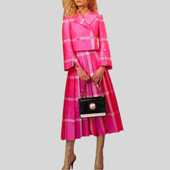 Long Sleeve Turn-Down Collar with Skirt Set