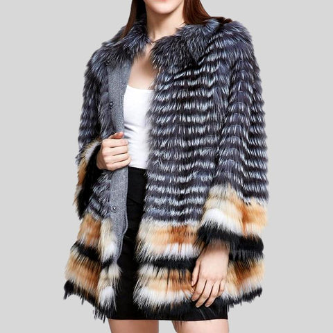 Fox Fur Collar Motorcycle Coats