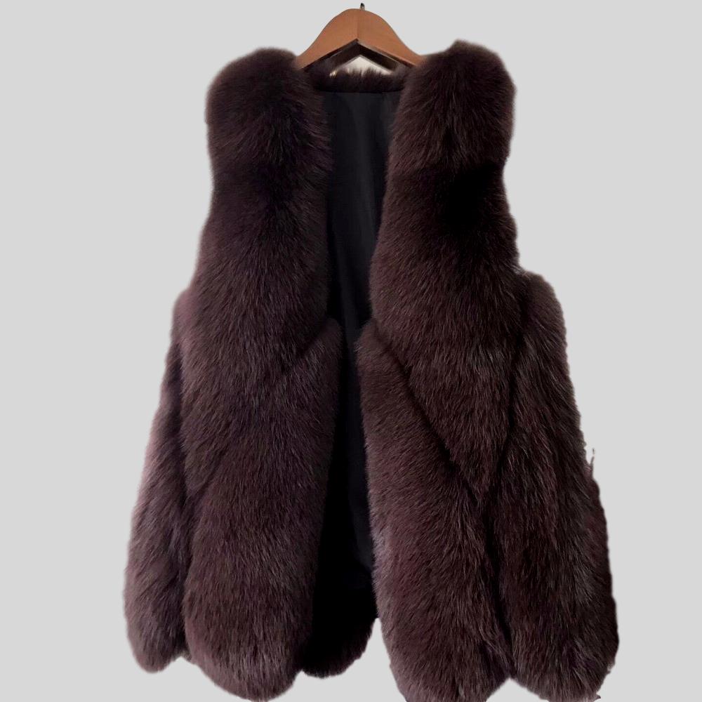 Genuine Fox Fur Medium Length Vest - Knot Bene