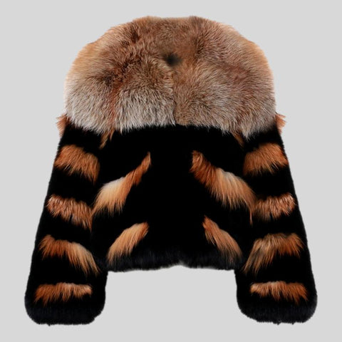 Genuine Fox  Fur Collar  Parka Down Jacket