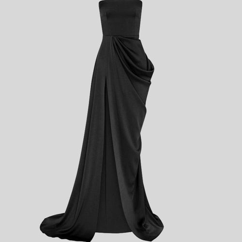 Black Loose Floor-length High Waist Solid Color Sleeveless