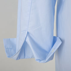 Patchwork Hit Color Kitting Lapel Collar Long Sleeve High Waist Tunic Irregular Top