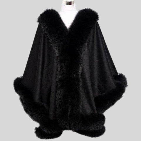 Genuine Fox Fur Patchwork Beading Embroidery Wool Cardigans