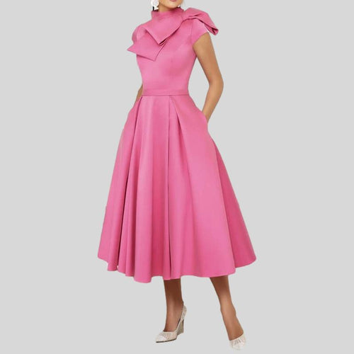 Pink Candy Color Bow Dress