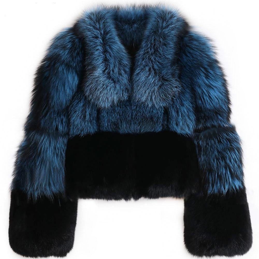 Winter warm Real fox fur coat