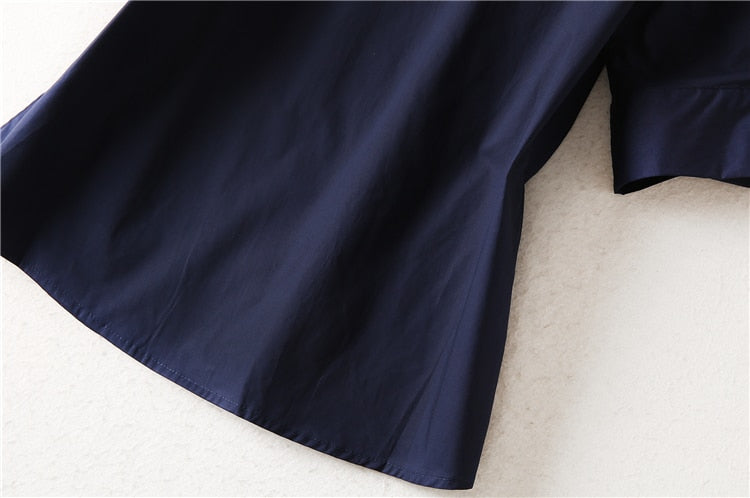 Casual Short-Sleeved Shirt Patchwork Mesh Skirt 2 Pieces Set
