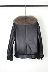 Fox Fur Collar Motorcycle Coats
