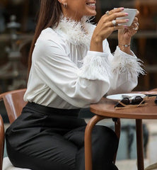Long Sleeve Blouse Shirt  Elegant Top