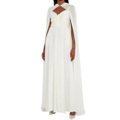 Elegant Pleated V-neck Sleeveless Tide Maxi Dress