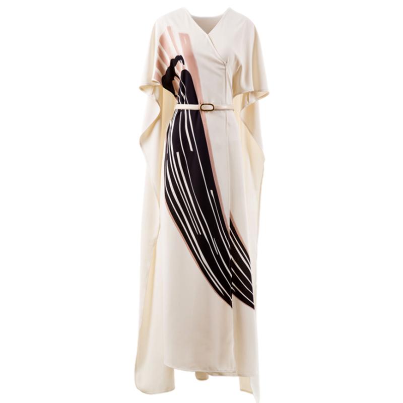 Long Vintage Elegant  Cloak Sleeves Dresses