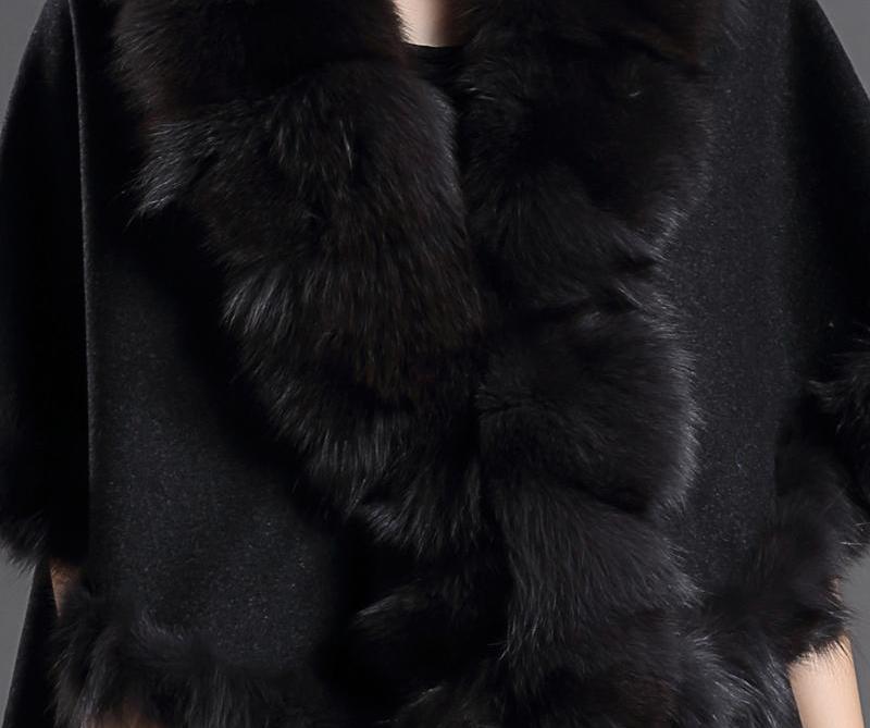 Genuine Fox Fur Half Sleeve Poncho - Knot Bene