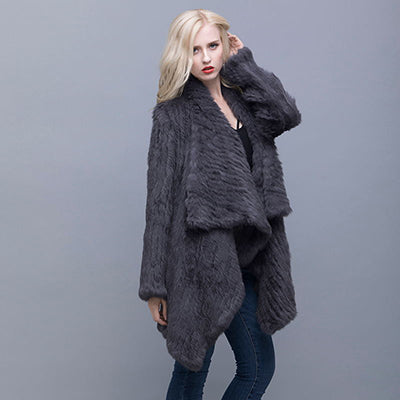 Rabbit Fur Jacket - Grey, The home of Real Fur Jackets