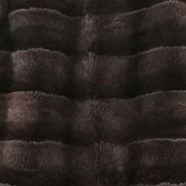 Real Rex Rabbit Fur Chinchilla Color Turn-down Collar Natural Fur Vest