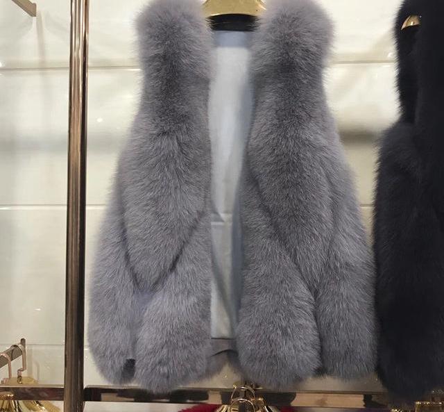 Genuine Fox Fur Medium Length Vest - Knot Bene