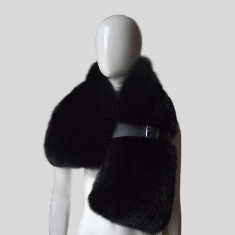 Large Luxurious Genuine Fox Fur Scarf - Knot Bene