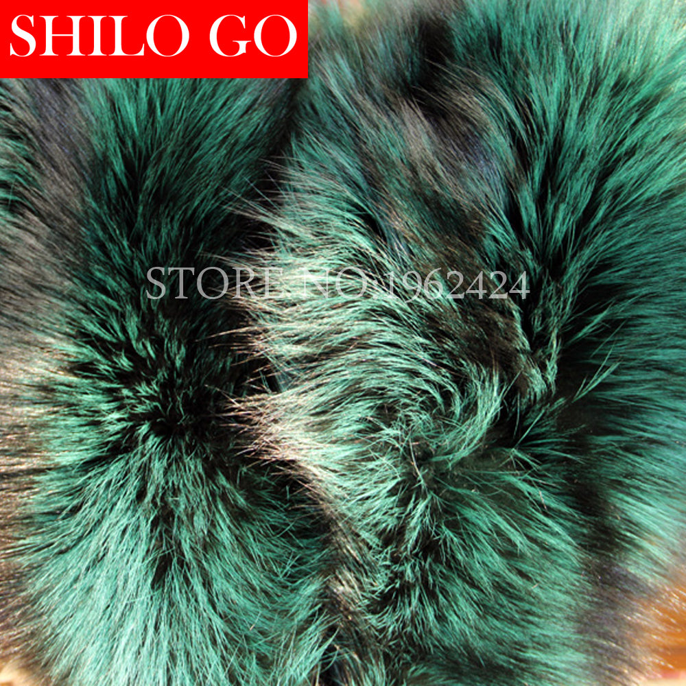 Milan silver-green fox fur scarf - Knot Bene