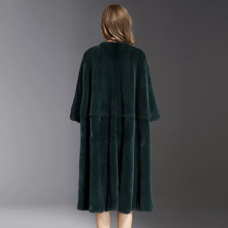 Genuine Mink Wide Waist Fur Coat - Knot Bene