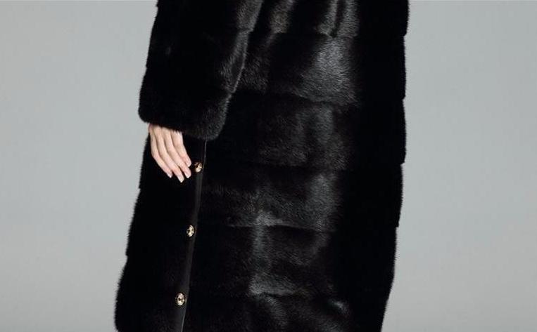 Genuine Black Mink Fur Long Coat - Knot Bene