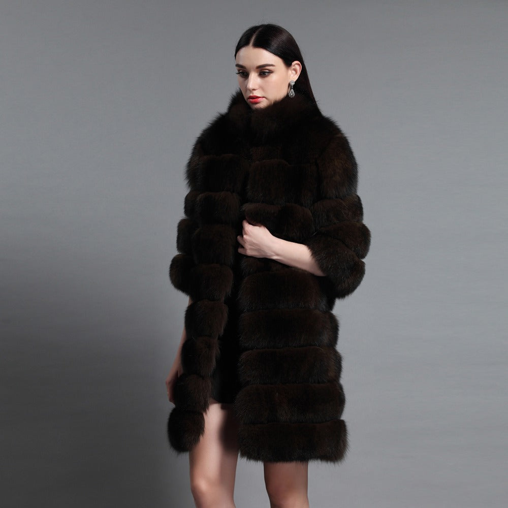 Long Genuine Fox Fur Coat - Knot Bene