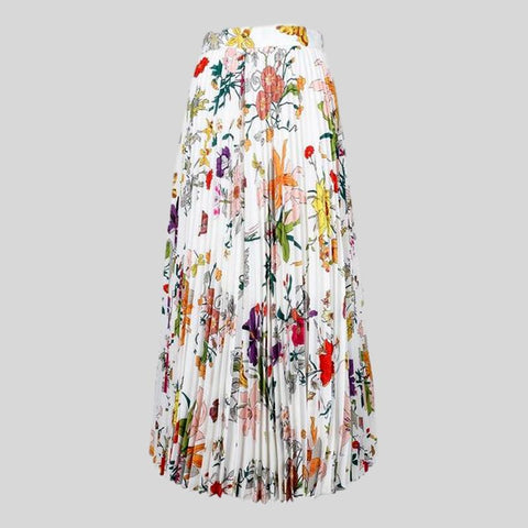 Pleated Solid Color Wild Skirt